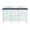 James Martin Vanities 60'' Double Vanity, Bright White w/ 3 CM Charcoal Soapstone Quartz Top 424-V60D-BW-3CSP - alternate 1